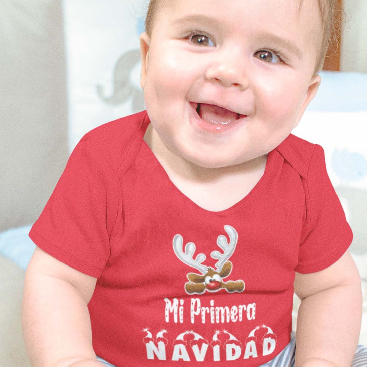 GENERICO - PILUCHOS BODY DE BEBE MI PRIMERA NAVIDAD RENITO ANIMADO