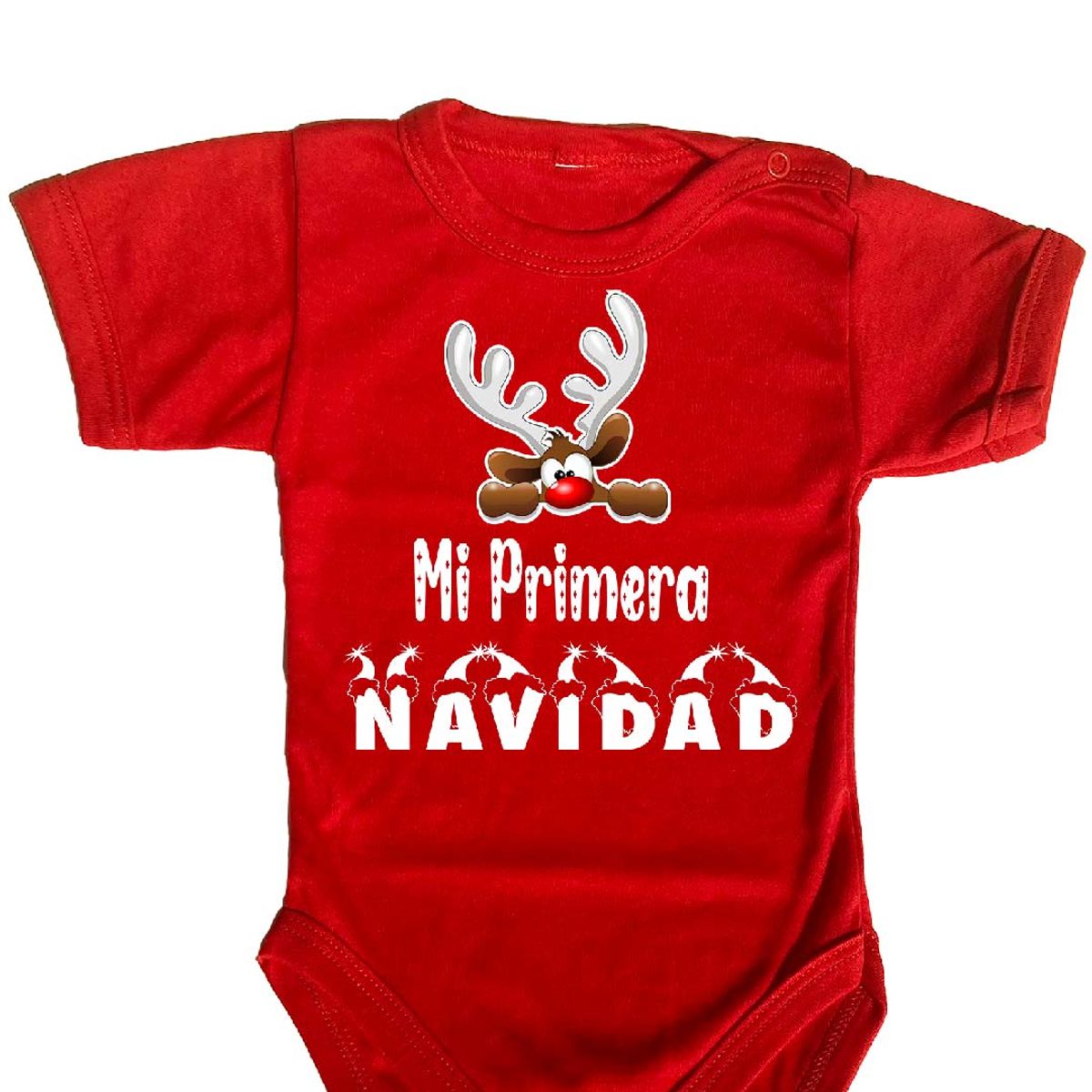 GENERICO - PILUCHOS BODY DE BEBE MI PRIMERA NAVIDAD RENITO ANIMADO