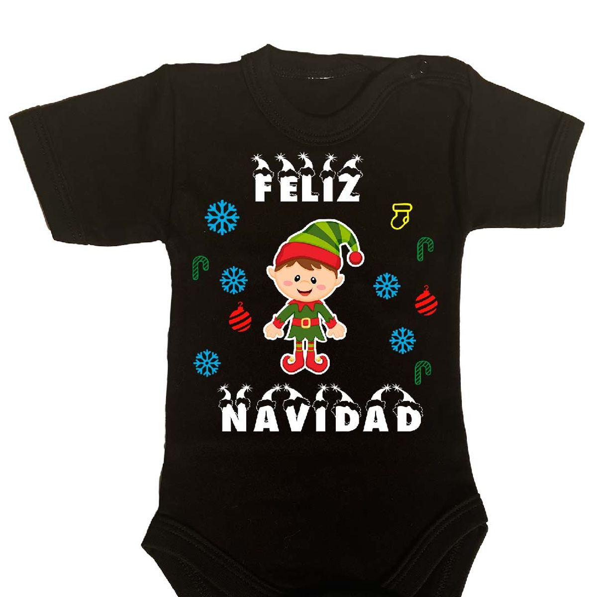 GENERICO - PILUCHOS BODY DE BEBE FELIZ NAVIDAD DUENDE