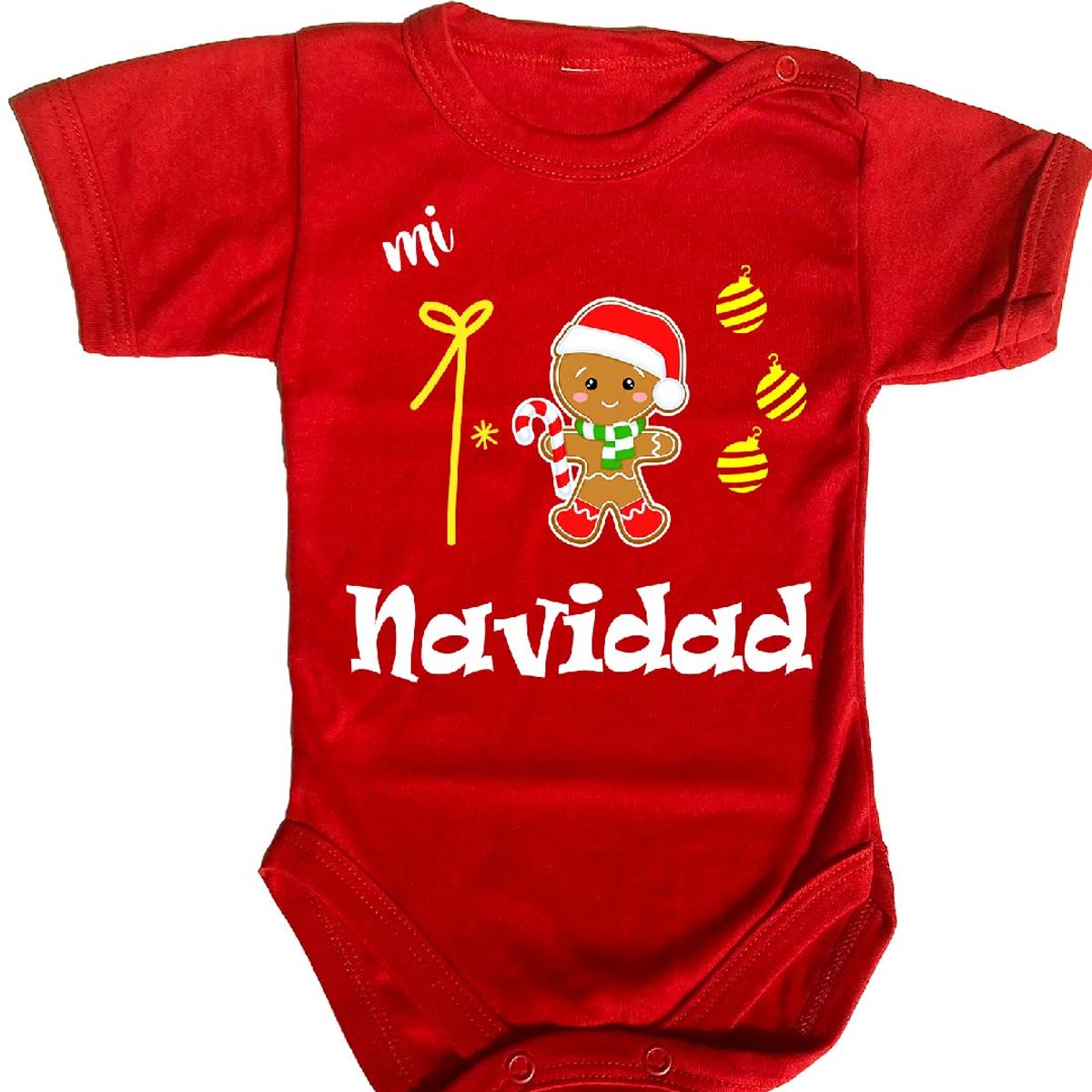 GENERICO - PILUCHOS BODY DE BEBE MI PRIMERA NAVIDAD GALLETA NAVIDEÑA