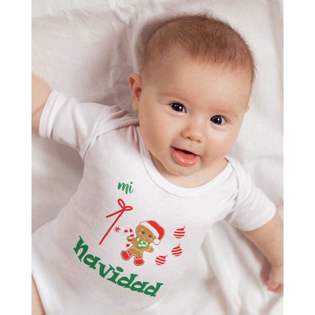 GENERICO - PILUCHOS BODY DE BEBE MI PRIMERA NAVIDAD GALLETA NAVIDEÑA