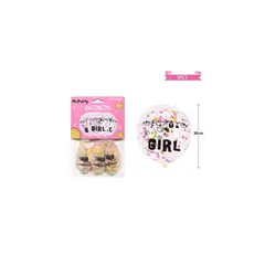 GENERICO - Globos De Látex Confetti Dorado Rosado Baby Shower 30cm3pcs