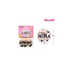 GENERICO - Globos De Látex Confetti Dorado Rosado Baby Shower 30cm3pcs