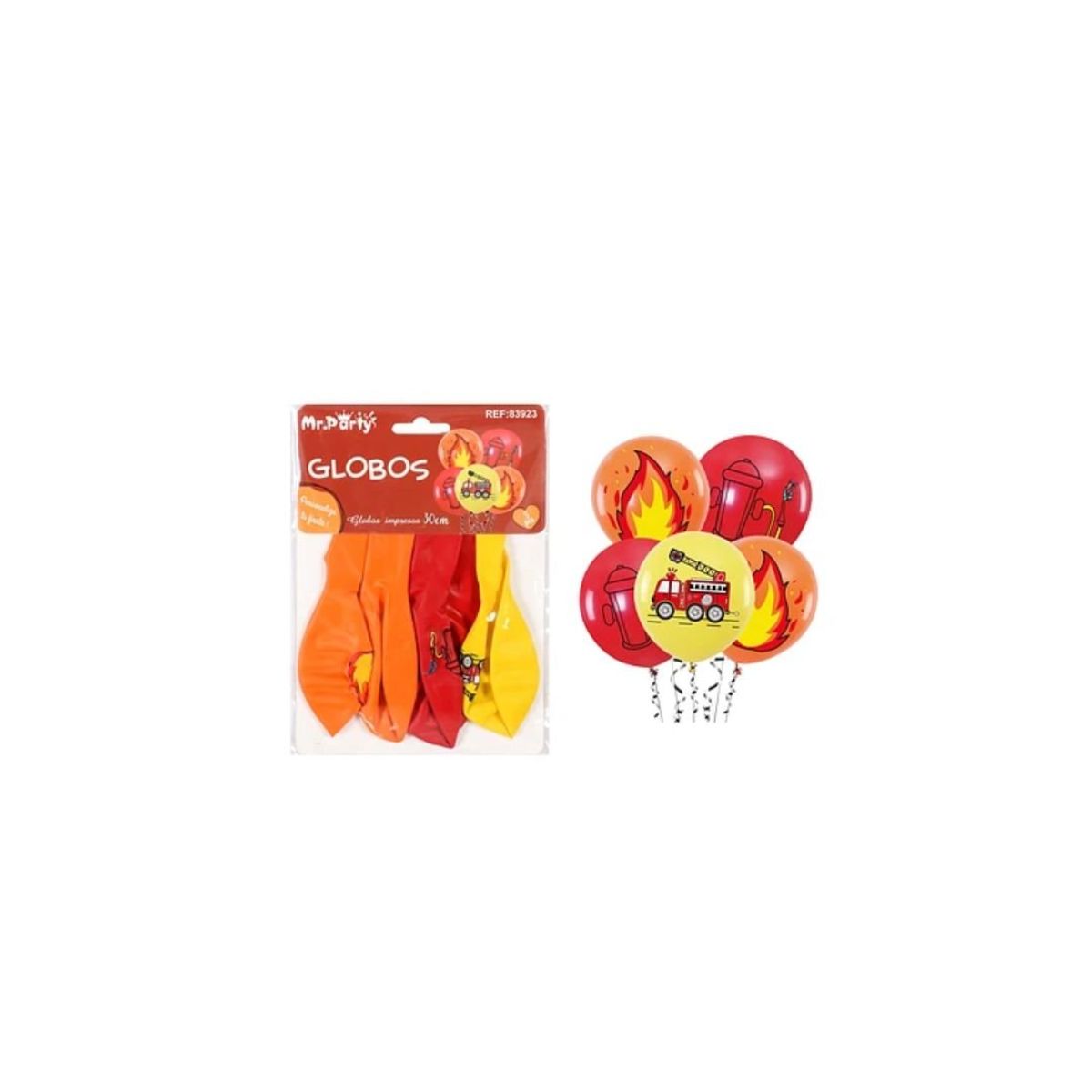 GENERICO - Globos De Látex Camión De Bomberos 5pcs