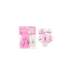 GENERICO - Globos De Látex Rosa Y Blanco Mate 30cm 5pcs