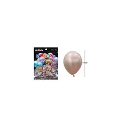 GENERICO - Globos De Látex Champagne Cromados Metalizados 15cm 20pcs