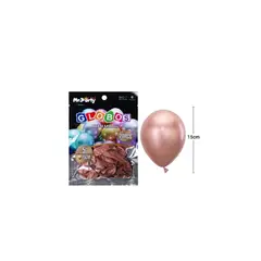 GENERICO - Globos De Látex Rosa Dorado Cromados Metalizados 15cm 20pcs