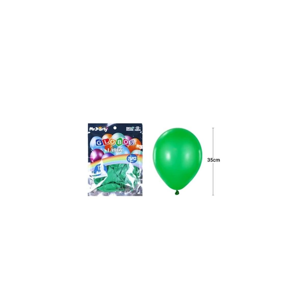 GENERICO - Globos De Látex Verde Oscuro Mate 35cm 25pcs
