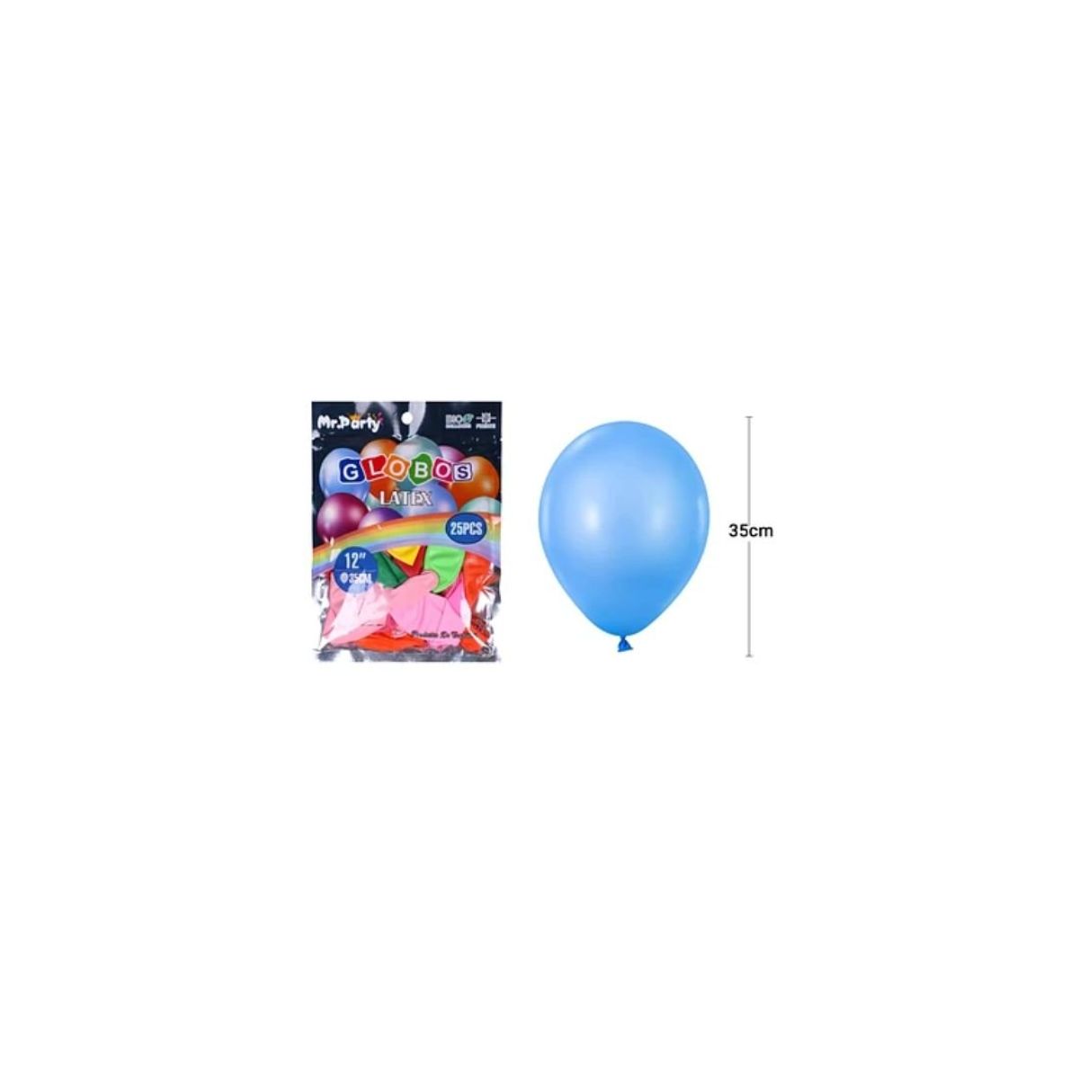 GENERICO - Globos De Látex Colores Surtidos Mate 35cm 25pcs