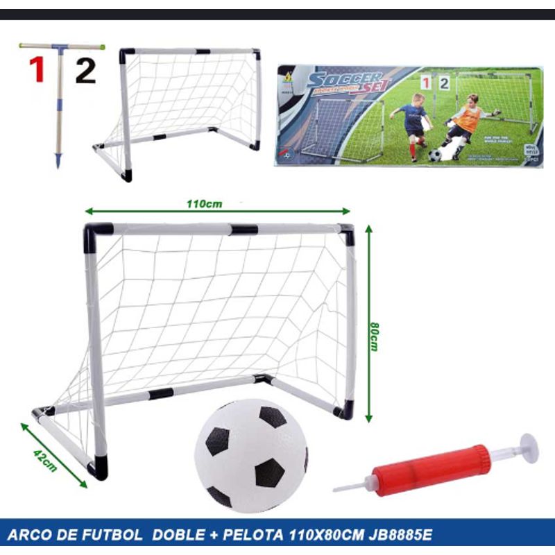 GENERICO - Arco de Futbol Doble + Pelota