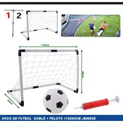 GENERICO - Arco de Futbol Doble + Pelota
