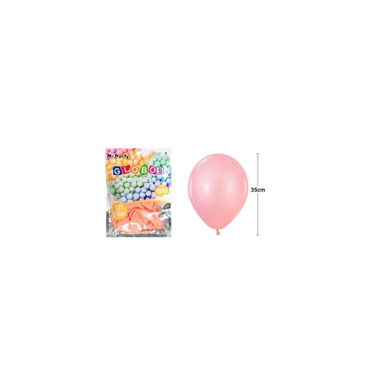 GENERICO - Globos De Látex Pastel Rosa Roja 35cm 25pcs