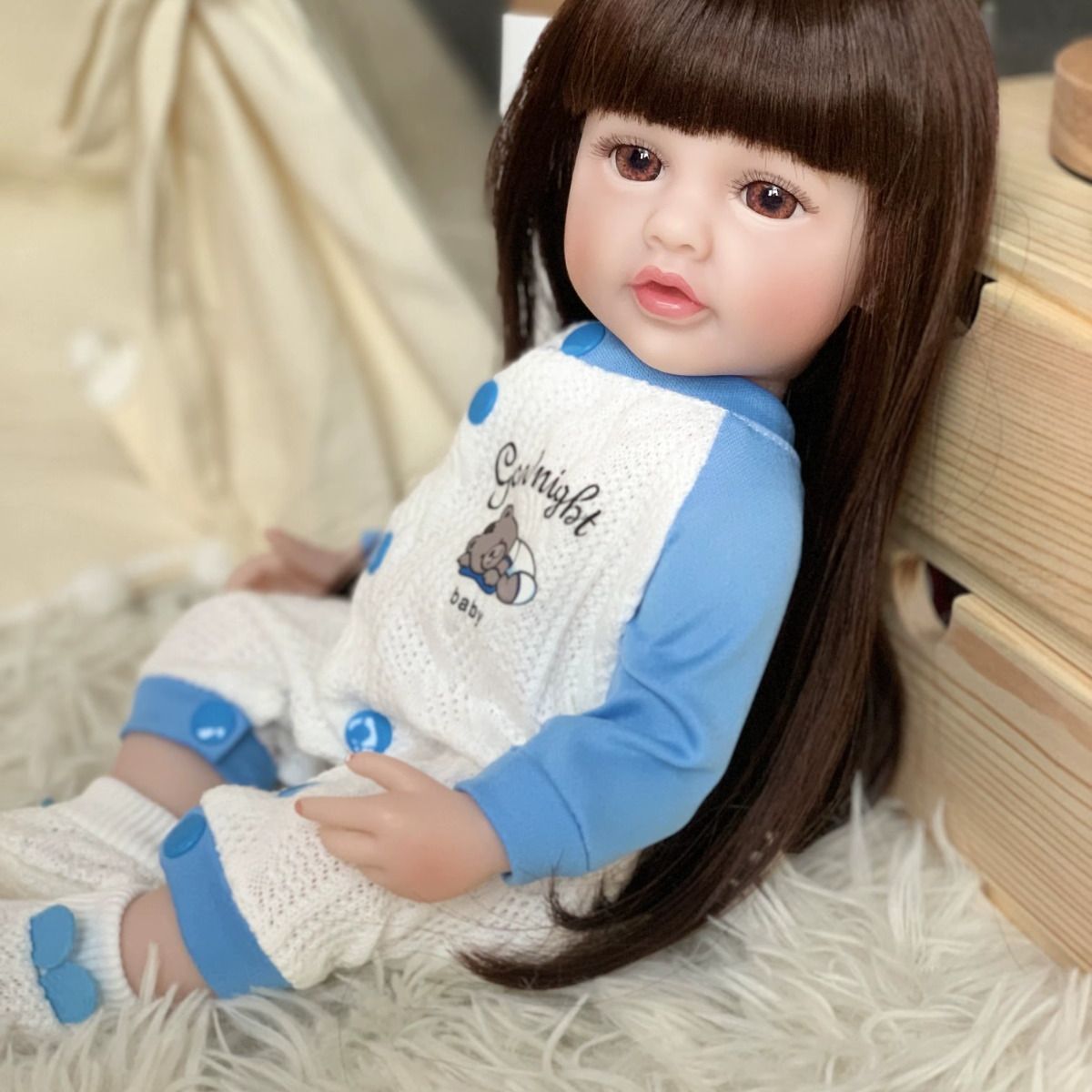 GENERICO - Bebé Reborn 55cm Cuerpo Completo De Silicona