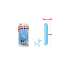 GENERICO - Globos Largos Color Pastel Azul 120cm 30pcs