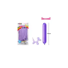GENERICO - Globos Largos Color Pastel Morado 120cm 30pcs