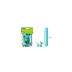 GENERICO - Globos Largos Metalizados Cromados Verde 110cm 10pcs