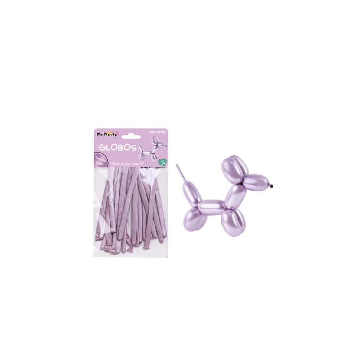 GENERICO - Globos Largos Metalizados Cromados Rosa 110cm 10pcs