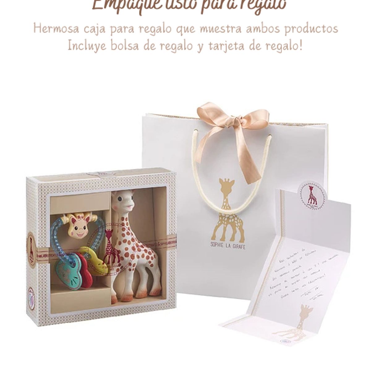 SOPHIE LA GIRAFE - Set Sophie La Girafe + Sonajero Corazón-regalo Recién Nacido