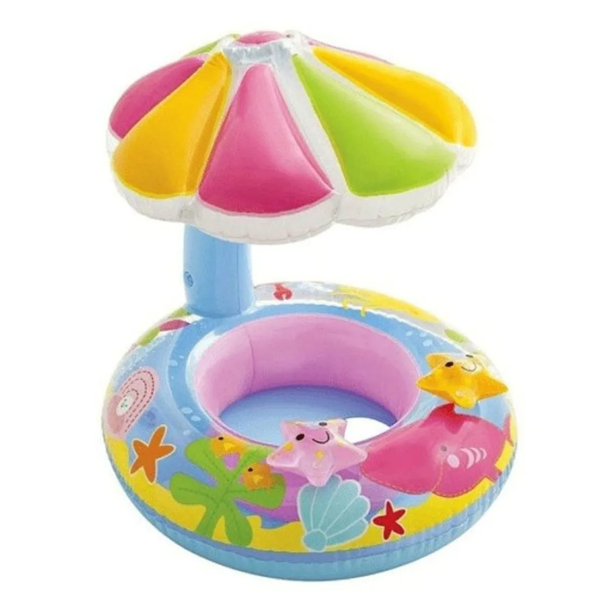 GENERICO - Flotador Inflable Sombrilla Piscina Niños Bebes Azul