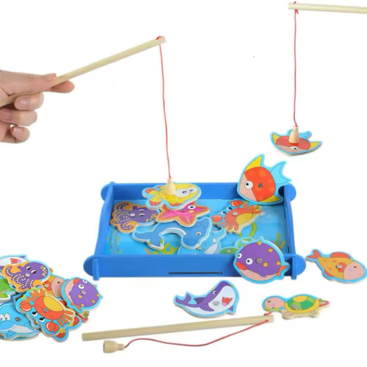 GENERICO - Pesca Magnético- Madera Puzzle Didáctico Niños