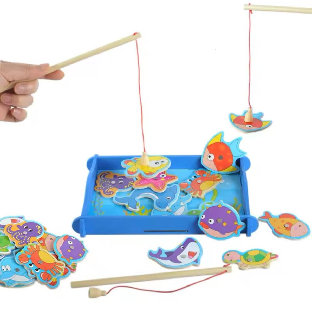 GENERICO - Pesca Magnético- Madera Puzzle Didáctico Niños