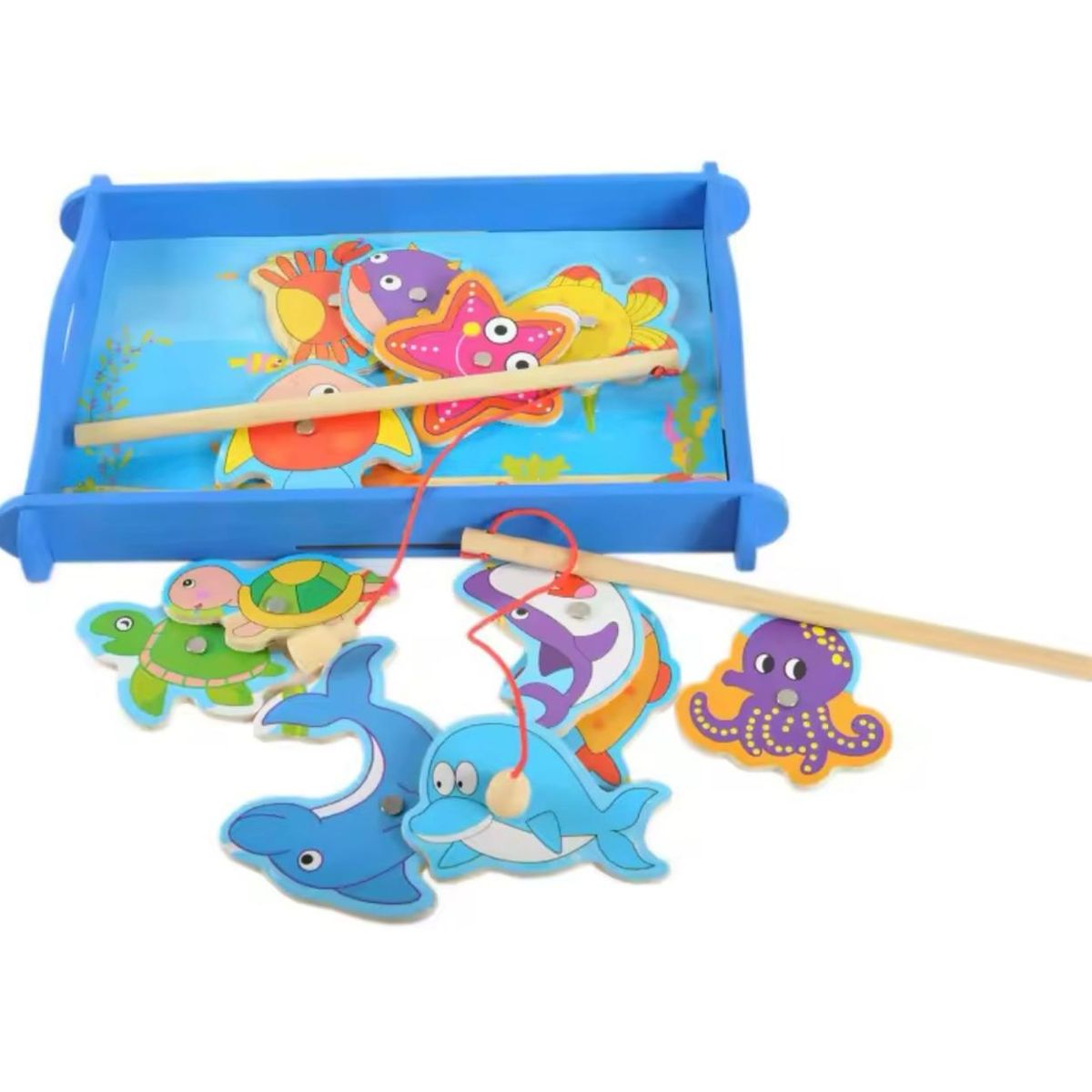 GENERICO - Pesca Magnético- Madera Puzzle Didáctico Niños