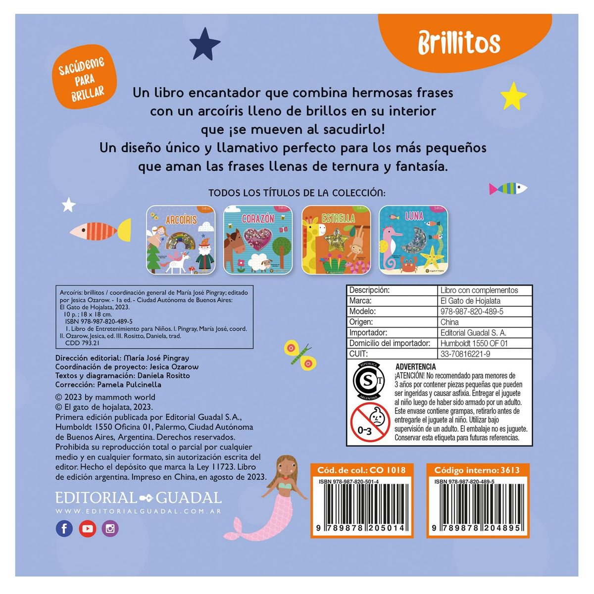 EDITORIAL GUADAL - Libro Brillitos: Arcoiris