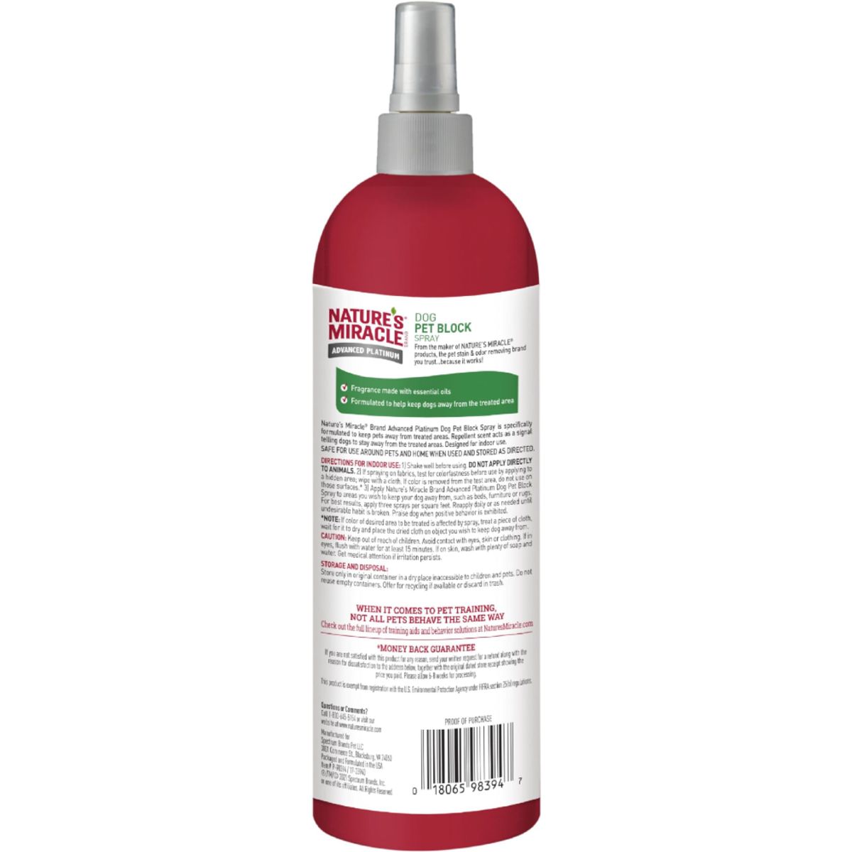 NATURE'S MIRACLE - Spray Repelente Nature’s Miracle para Perros 473ml