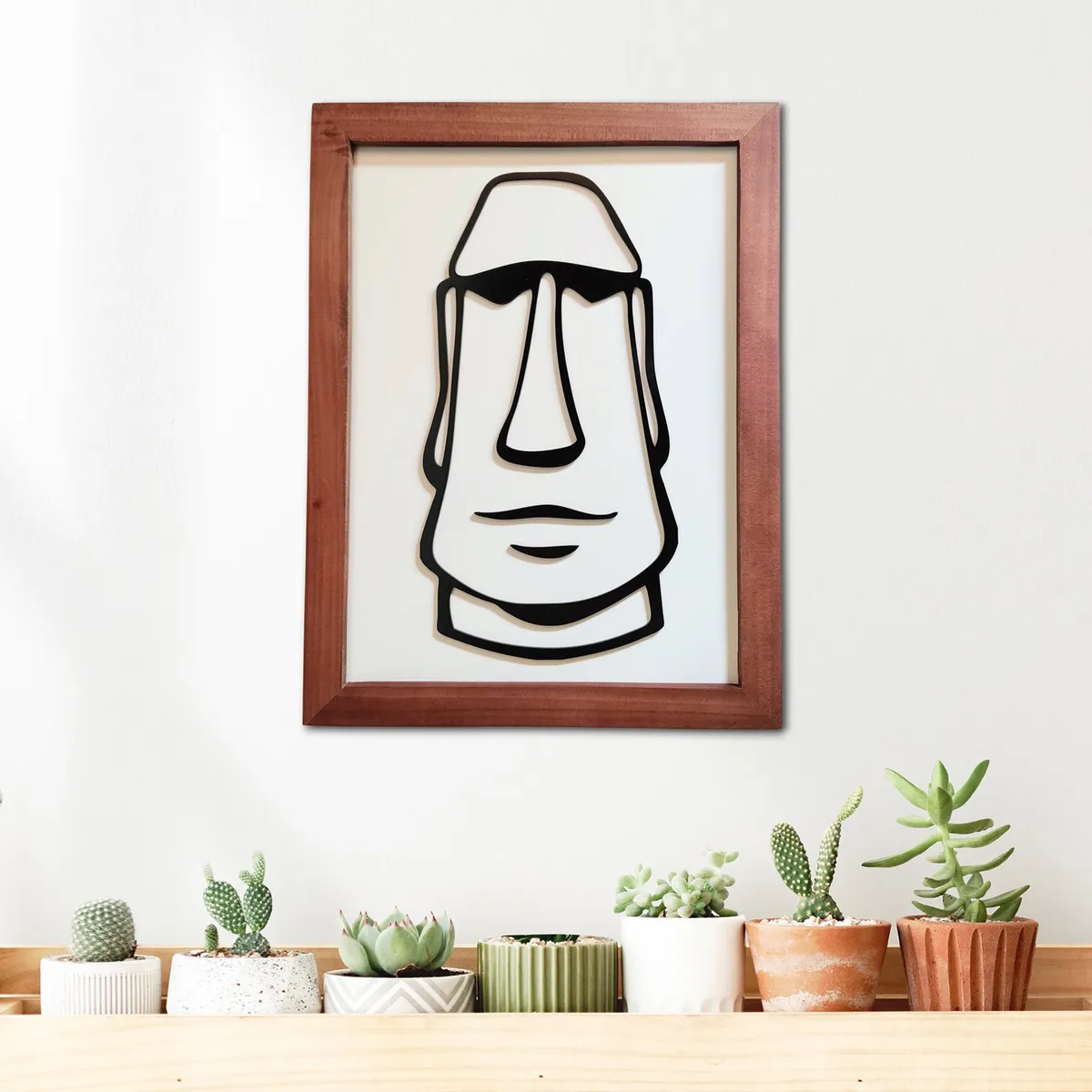 ELAB PROPIA - Cuadro Decorativo Moderno Moái - Madera Fun Republic