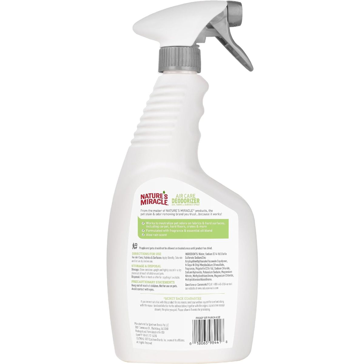 NATURE'S MIRACLE - Eliminador Olores Natures Miracle Air Care Mascotas, 709 ml