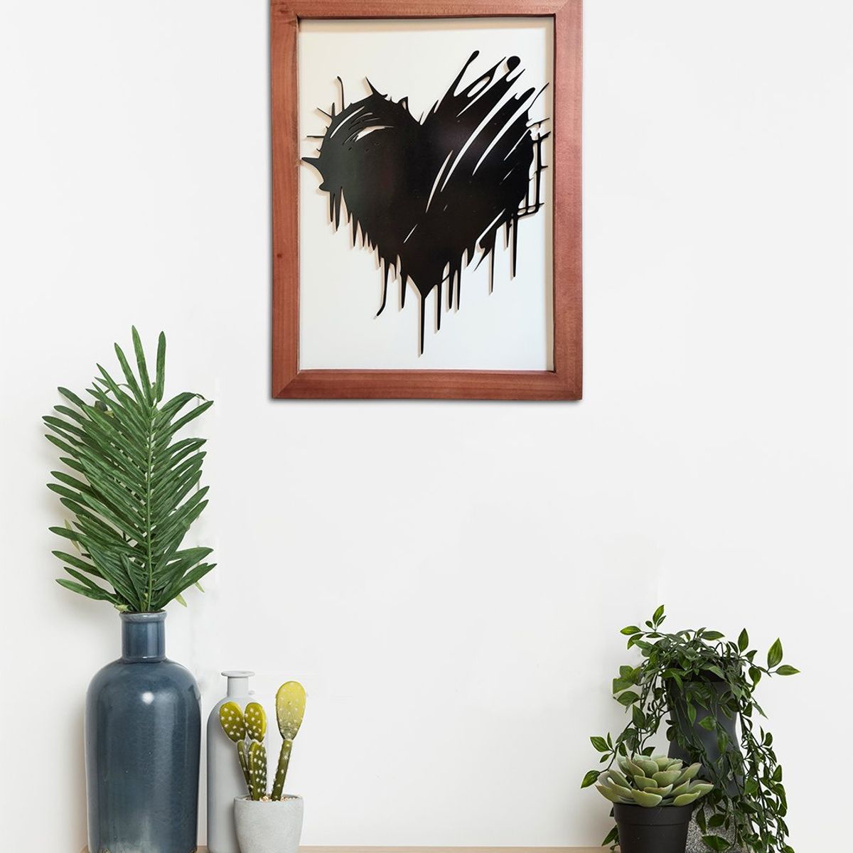 ELAB PROPIA - Cuadro Moderno Corazón Abstracto - Madera Fun Republic