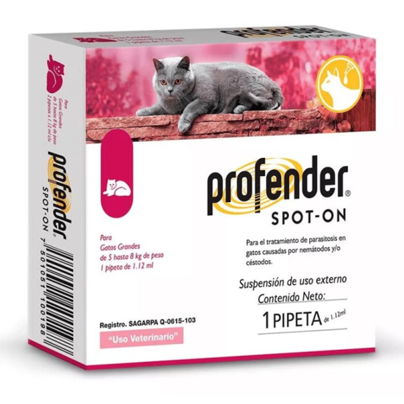 ELANCO - Profender Antiparasitario Spot On Pipeta Gatos 5 a 8Kg