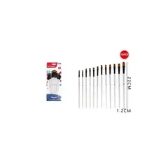 GENERICO - Set Pinceles Blancos 22 Cm 12 Pcs