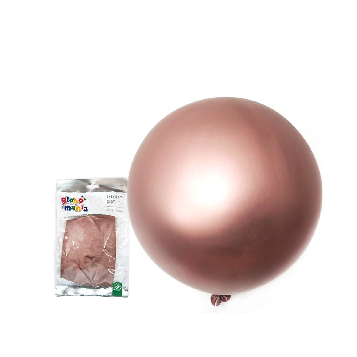 GENERICO - GLOBO PINATA R36 CHROME ROSE GOLD X1 UNI
