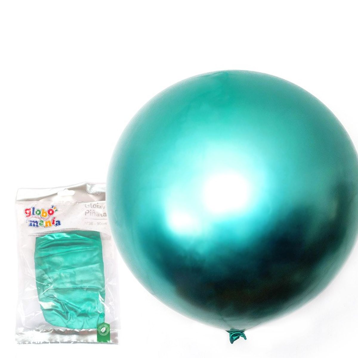 GENERICO - GLOBO PINATA R36 CHROME VERDE X1 UNI
