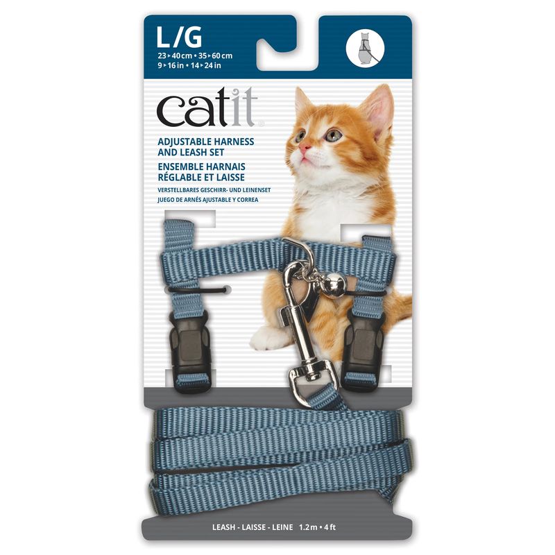 CATIT - Catit Arnés Gato con Correa Celeste Talla Large