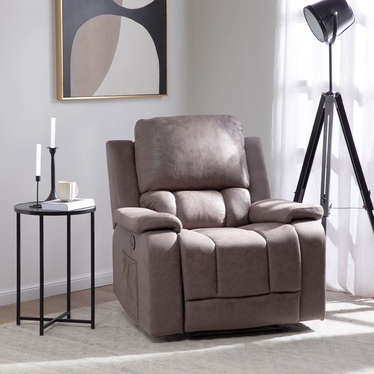 DANIELS - Berger Reclinable Eléctrico Vibromasaje + Control Madrid 8094RPMBR