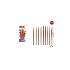 GENERICO - Pinceles Café 23 Cm 12 Pcs