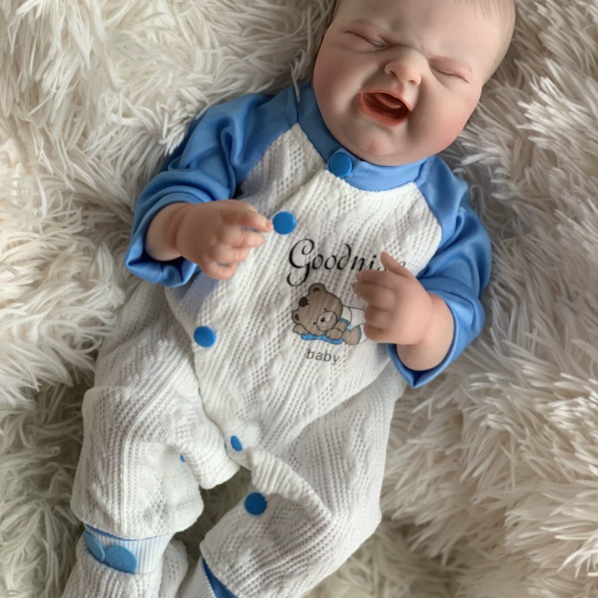 GENERICO - Bebé Reborn De Silicona Recién Nacido Llorón 48 Cm