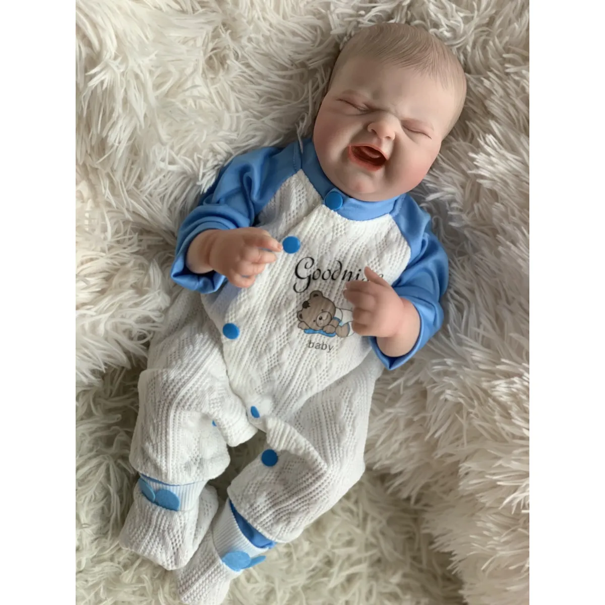 GENERICO - Bebé Reborn De Silicona Recién Nacido Llorón 48 Cm