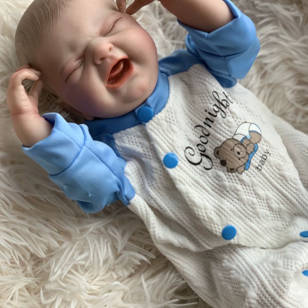 GENERICO - Bebé Reborn De Silicona Recién Nacido Llorón 48 Cm