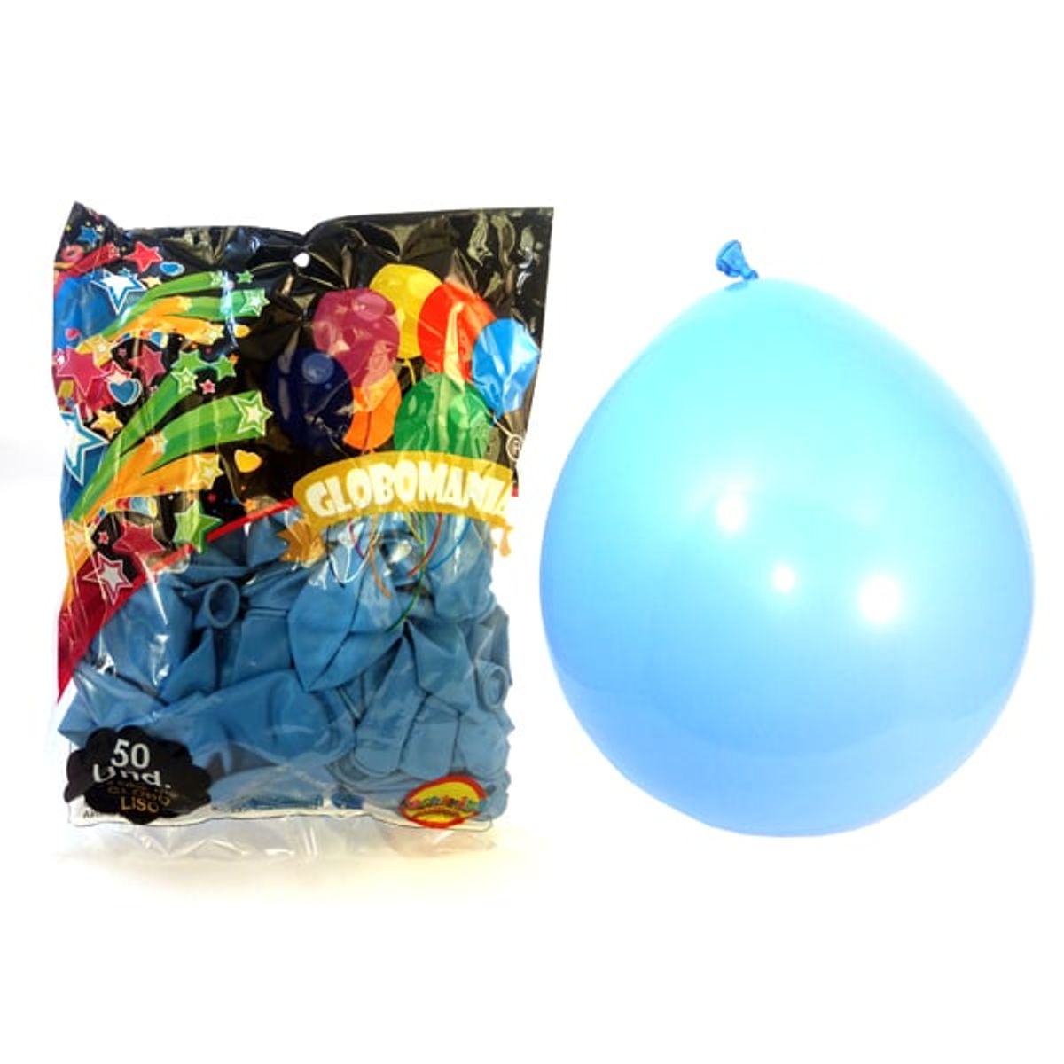 GENERICO - GLOBO 09 STANDARD A CELESTE X 50 UNI
