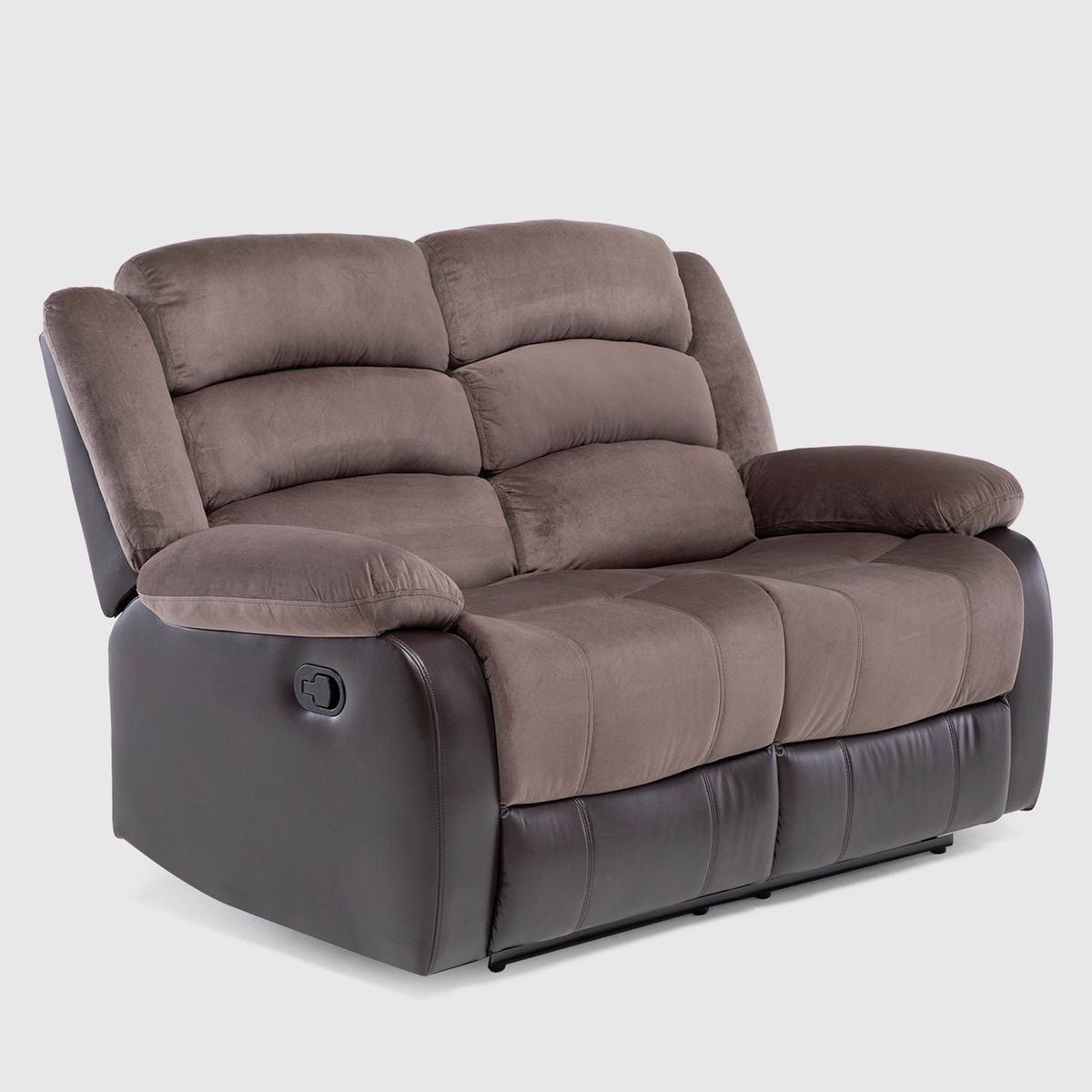 DANIELS - Sofá 2 Cuerpos Reclinable Moderno Café Praga 8040LBR