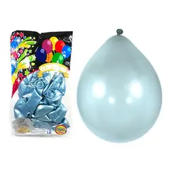 GENERICO - GLOBO 09 STANDARD PERLADO CELESTE X 25 UNI