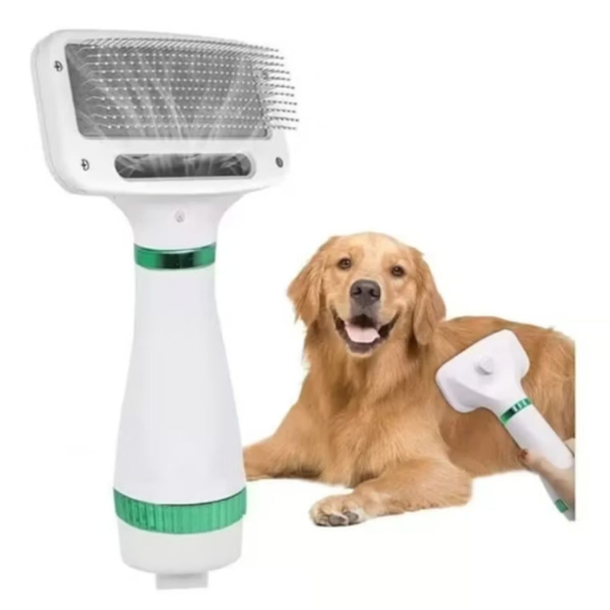 GENERICO - Cepillo Secador 2 En 1 Quita Pelos Aspirador Para Mascotas