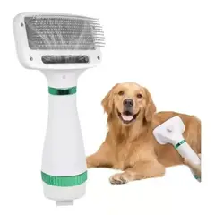 GENERICO - Cepillo Secador 2 En 1 Quita Pelos Aspirador Para Mascotas