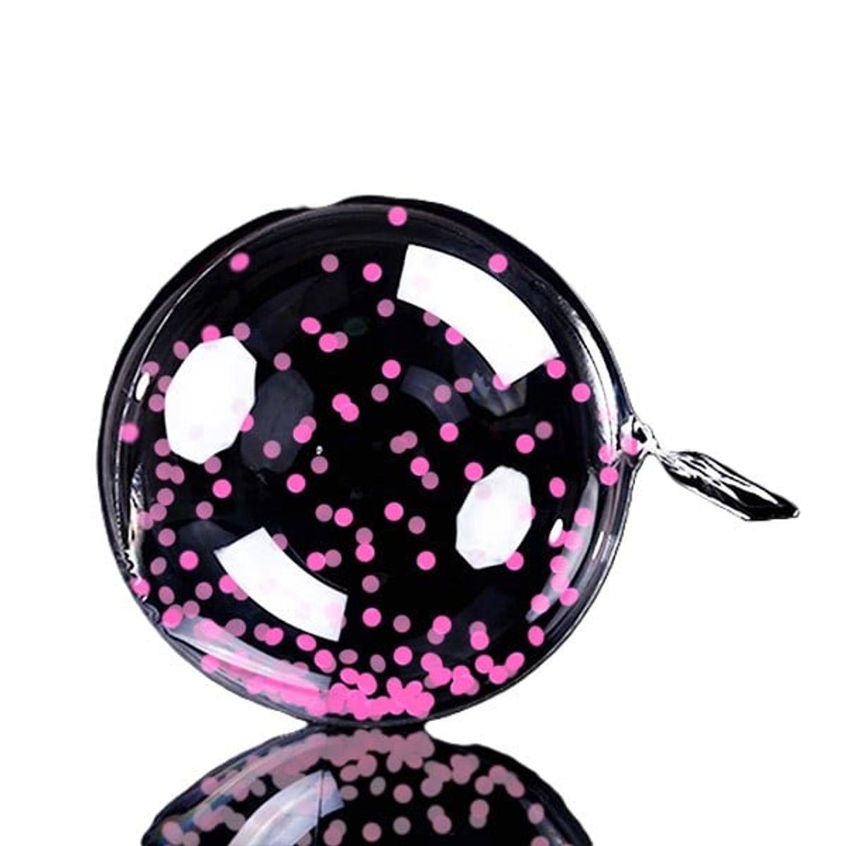 GENERICO - GLOBO BURBUJA 18 CONFETTI ROSADO X1 UNI