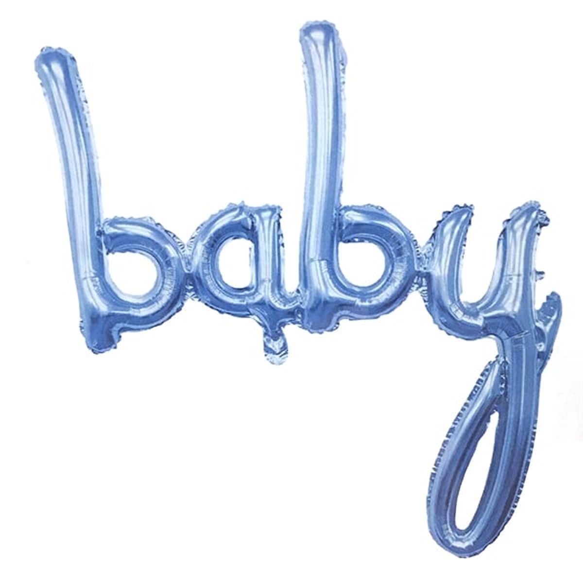 GENERICO - GLOBO METALICO BABY SHOWER CELESTE X1 UNI