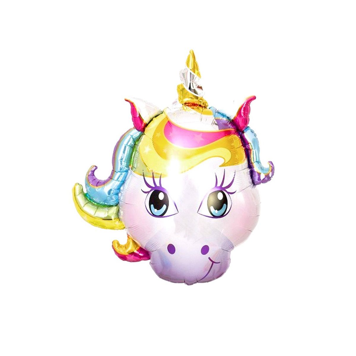 GENERICO - GLOBO METALICO CARA UNICORNIO 78X91 X1 UNI