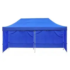 GENERICO - Toldo Plegable con Paredes Impermeables 3x6mts Azul UV